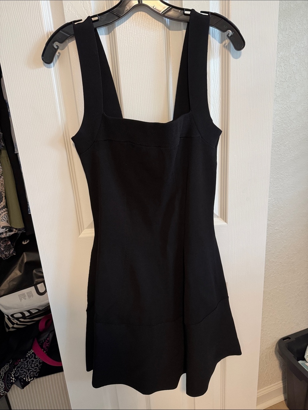 Jonathan Simkhai Black Square-Neck Mini Dress